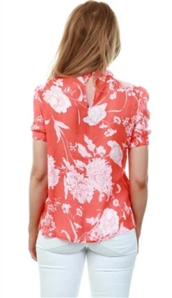 Fashion Union Coral / Red Floral Top -Deals The Lush Dresses Store 15858 3