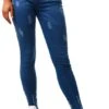 Parisian Bright Blue Distressed Skinny Jean