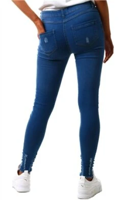 Parisian Bright Blue Distressed Skinny Jean -Deals The Lush Dresses Store 16809 3