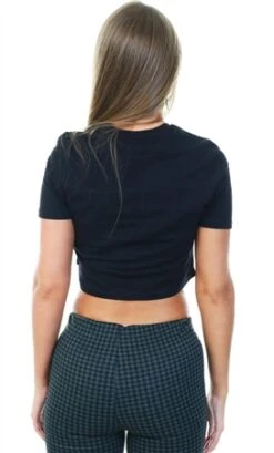 Vans Black Flying V Crop Crew Sport Tee -Deals The Lush Dresses Store 19772 3