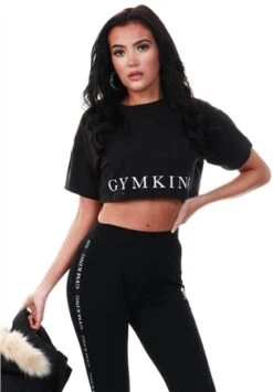 Gym King Black Sport Taped Tee