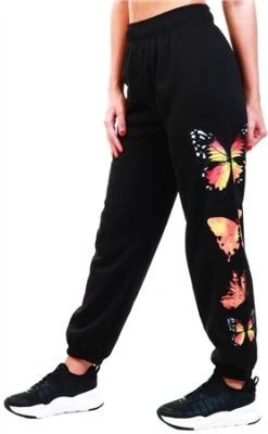 Vivichi Black Butterfly Print Jogger