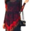 Noisy May Red / Zinfandel Long Tie-Dye Mesh Dress