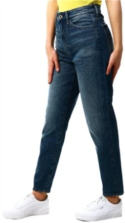 Gstar Faded Riverblue Janeh Ultra High Mom Ankle Jeans