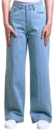 Veromoda Blue / Light Blue Denim Vmkathy High Waisted Loose Fit Jeans