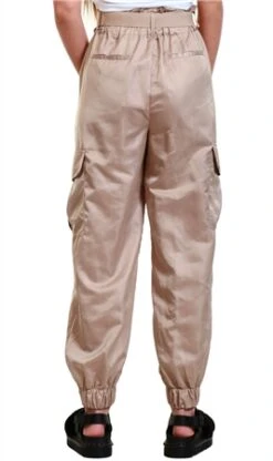 Only Beige / Humus Track Satin Trousers -Deals The Lush Dresses Store 21558 3