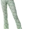 Daisy Street Green Tie-Dye Flared Trousers