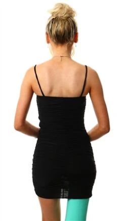 Vivichi Black Amy Slinky Ruched Cami Dress -Deals The Lush Dresses Store 22611 3