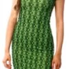 Motel Wavy Daisy Green Happyella Midi Dress