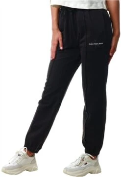 Calvin Klein Black Oversized Logo Cuffed Joggers