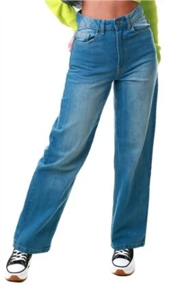 Forever Denim Blue Denim Wide Leg Jean