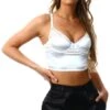 Saint Genies White Coraline Satin Bustier