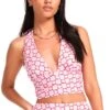 Motel Apple Check Blush Red Nanda Crop Top