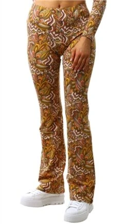 Neon & Nylon Toffee / Mandala Olive Love Flared Pants