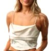 Urban Bliss Cream Cowl Neck Corset Style Top