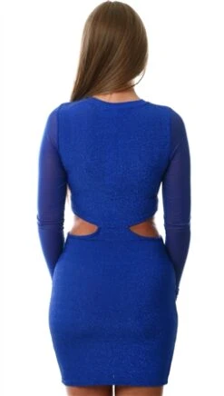 Noisy May Dazzling Blue Louise Cut Out Mini Dress -Deals The Lush Dresses Store 26750 3
