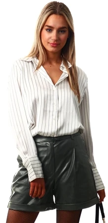 Only Black / Black Emy Faux Leather Shorts