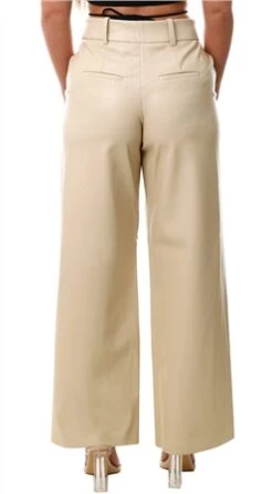 Veromoda Grey / Birch Olivia Wide Leg Fit Mid Waist Trousers -Deals The Lush Dresses Store 27319 3