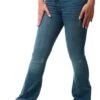 Parisian Mid Blue Denim Flare Jean