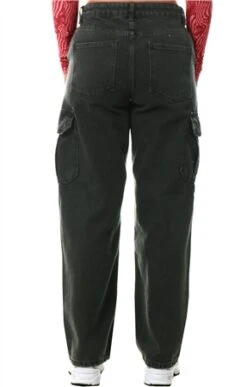Noisy May Black Denim Alexa Normal Waisted Cargo Jeans -Deals The Lush Dresses Store 27508 3