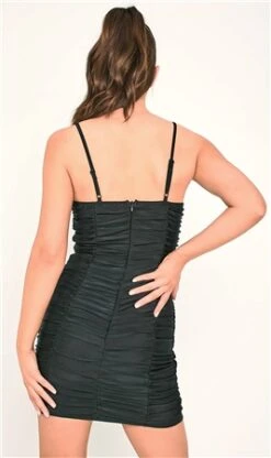 Saint Genies Black Sienna Ruched V Bar Strappy Bodycon Dress 7 Saint Genies Black Sienna Ruched V Bar Strappy Bodycon Dress -Deals The Lush Dresses Store 27598 3