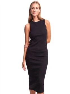 Veromoda Black / Black Slim Fit O-Neck Long Dress -Deals The Lush Dresses Store 27980 2