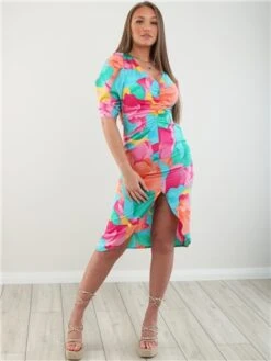 Vila Pink Yarrow Johanna Detailed Midi Dress -Deals The Lush Dresses Store 28098 2