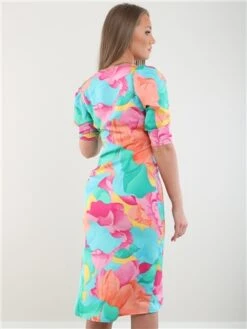 Vila Pink Yarrow Johanna Detailed Midi Dress -Deals The Lush Dresses Store 28098 3