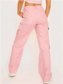Vivichi Pink Loren Wide Leg Cargo Trousers -Deals The Lush Dresses Store 28099 3