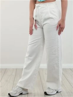 Only White / Cloud Dancer Devorah Wide Leg Fit Trousers