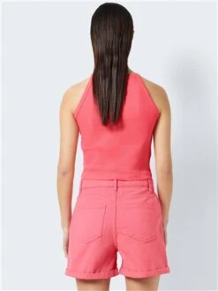 Noisy May Sun Kissed Coral Smiley Normal Waist Denim Shorts -Deals The Lush Dresses Store 28195 3