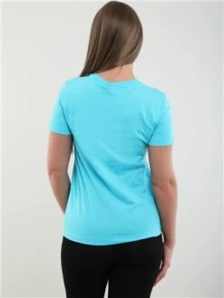 Champion Blue Big Script Logo Print Cotton T-Shirt -Deals The Lush Dresses Store 28218 3