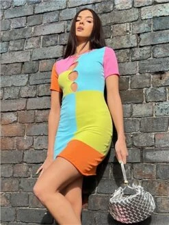 Glamorous Multi Patchwork Dress