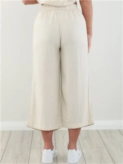 Pieces Birch Vinsty Linen-Blend Trousers -Deals The Lush Dresses Store 28261 3