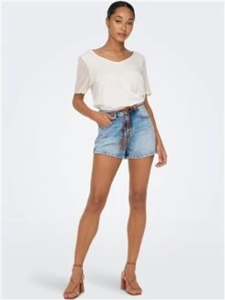 Only Blue / Light Blue Denim Kelly Hw Denim Shorts -Deals The Lush Dresses Store 28402 2