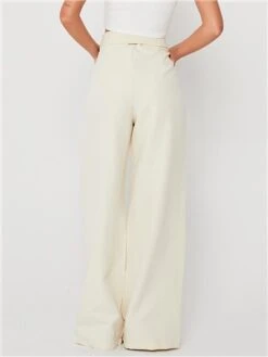 Saint Genies Cream Belted Wide Leg Trouser -Deals The Lush Dresses Store 28497 3