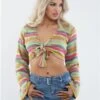 Saint Genies Multi Tie Front Crochet Top