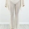 Saint Genies White Lace Crochet Trouser