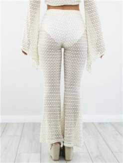 Saint Genies White Lace Crochet Trouser -Deals The Lush Dresses Store 28528 3