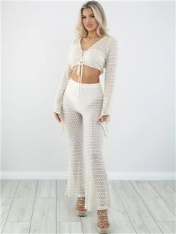 Saint Genies White Lace Crocet Crop Top -Deals The Lush Dresses Store 28529 2