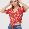 Veromoda Goji Berry Easy Floral Print Top