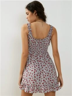 Motel Blue Floral Ditsy Soyata Mini Day Dress 7 Motel Blue Floral Ditsy Soyata Mini Day Dress -Deals The Lush Dresses Store 28597 3