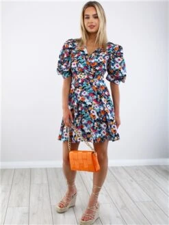 Girl In Mind Multi Ditsy Belted Floral Dress -Deals The Lush Dresses Store 28689 2