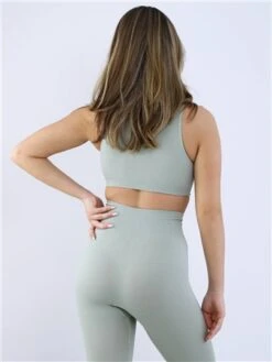 Missy Empire Mint Jacqueline Seamless Ribbed Racer Crop Top -Deals The Lush Dresses Store 28769 3