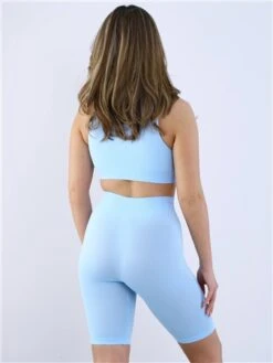 Missy Empire Blue Seamless Ribbed Racer Crop Top 7 Missy Empire Blue Seamless Ribbed Racer Crop Top -Deals The Lush Dresses Store 28774 3