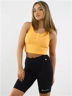 Champion Black C Logo Biker Shorts