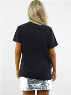 Missi London Acid Wash Charcoal Skull Print T-Shirt -Deals The Lush Dresses Store 28966 3