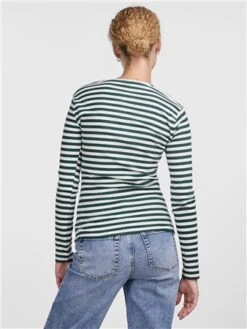 Pieces Green/Cloud Dancer Ruka Stripe Top -Deals The Lush Dresses Store 28991 3