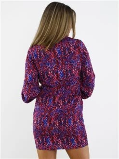 Girl In Mind Purple Ellie Collar Detail Wrap Mini Dress -Deals The Lush Dresses Store 29061 3