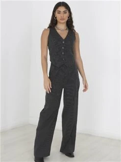 Brave Soul Black Queen Pinstripe Trouser -Deals The Lush Dresses Store 29141 2